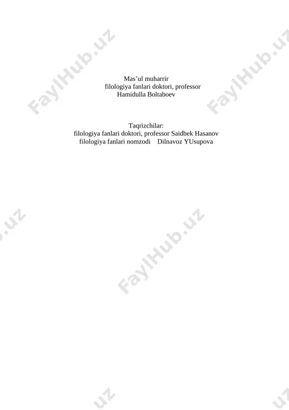 a’naviy jarayon beshigi bo‘lib kelgan. qadimgi shumer, misr, xitoy, hindiston, turon xalqlari yaratgan moddiy-ma’naviy yodgorliklarni eslab o‘tishning o‘zi kifoya. ayniqsa, turonzaminning osori- atiqalari, yozuv madaniyati, arixitektura inshootlari hamon jahon ahlini hayratga solib kelmoqda. zotan “kadrlar tayyorlash milliy dasturi”da shunday deyiladi: “...sifatli o‘quv- uslubiy va ilmiy adabiyot hamda didaktik materiallarning kamligi, ta’lim tizimi, fan va ishlab chiqarish o‘rtasidagi puxta o‘zaro hamkorlik va o‘zaro foydali integratsiyaning yo‘qligi kadrlar tayyorlashning mavjud tizimidagi jiddiy kamchiliklar sirasiga kiradi”.1 dasturda aytilgan bu kamchiliklar o‘zbek mumtoz adabiyotini oliy ta’lim tizimida o‘qitishga ham bevosita va bilvosita aloqadordir. ayniqsa, dasturda “xalqning boy ma’naviy va intellektual merosi va umumbashariy qadriyatlar asosida ta’limning insonparvarlik yo‘nalishini ta’minlash”2ga qaratilgani o‘zbek mumtoz adabiyotini oliy ta’lim tizimida o‘qitishga alohida e’tibor berish zaruriyatini keltirib chiqaradi. chunki dasturda ta’kidlangan “xalqning boy va ma’naviy merosi”ning katta qismini o‘zbek mumtoz adabiyoti namunalari tashkil qiladi. ikki ming yillik tarixga ega mumtoz adabiyotni izchil o‘rgatadigan qo‘llanmaning yo‘qligi ham “kadrlar tayyorlash millik …