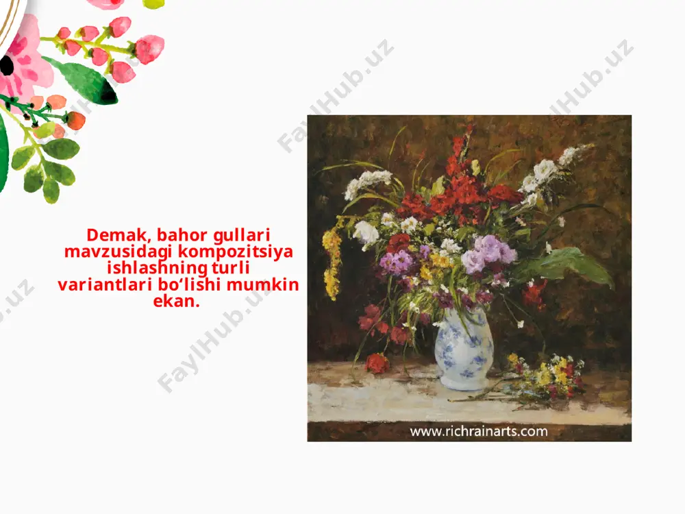 «bahor gullari» mavzusida kompozitsiya ishlash. 4- sinf - Page 5