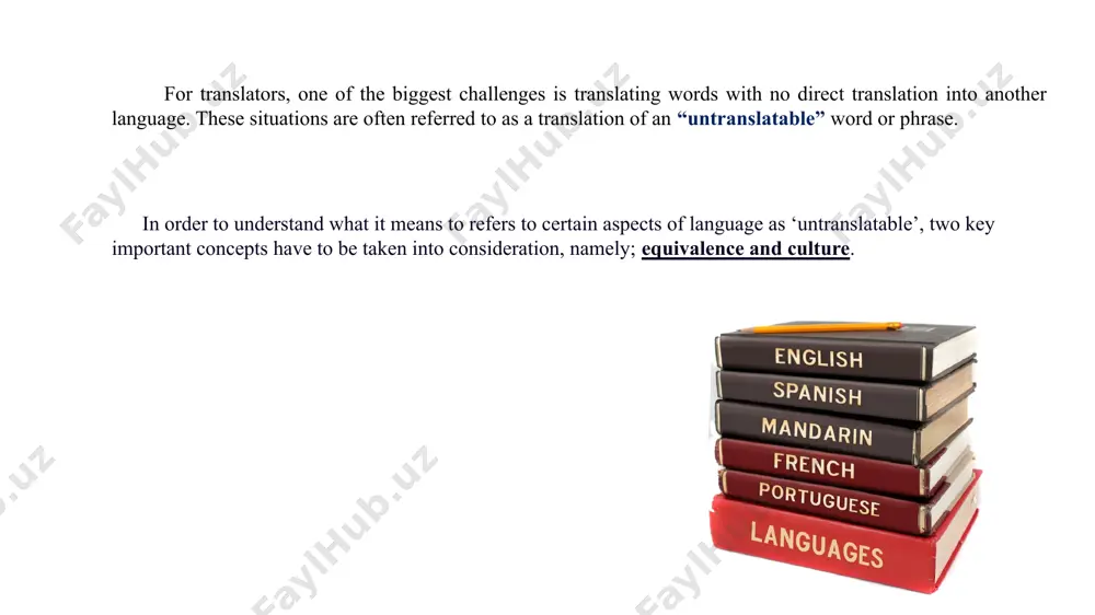 ences and idioms: for cultures with rich histories and traditions, certain concepts can only be adequately expressed through culturally specific metaphors and imagery. this is especially true for idiomatic expressions whose literal translations may completely lose their intended meanings when translated into different languages. translation technology: as translation technologies become more advanced, they provide increasingly sophisticated tools for tackling untranslatable words and phrases. for example, machine translation algorithms can now detect when a text contains terms that don’t have direct equivalents in another language and can suggest alternative options accordingly. the translation procedures that are available in cases of lacunae, or lexical gaps, include the following: adaptation, borrowing, calque, compensation, paraphrase, translator’s note, register, etc. 1. adaptation. an adaptation, also known as a free translation, is a procedure whereby the translator replaces a term with cultural connotations, where those connotations are restricted to readers of the original language text, with …