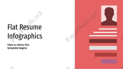 flat resume infographics — PPTX