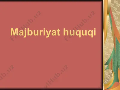 majburiyat huquqi — PPTX