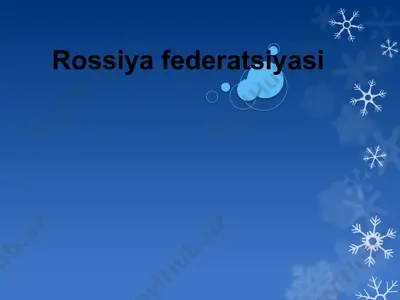 rossiya federatsiyasi — PPTX