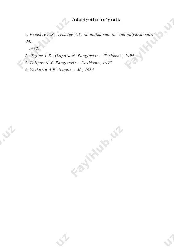 rangning xususiyatlari. akvarеl bo’yog’da ishlash tеxnikas - Page 5