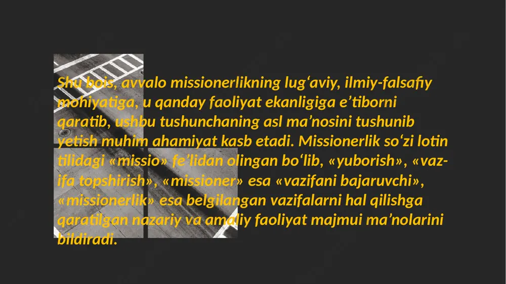 amiyatni doimiy bezovta qilib turish orqali boshqaruvda asabiy bir vaziyatni vujudga keltirish; turli-tuman matbuot organlari va nodavlat tashkilotlar vositasida tashviqot yuritib, o‘zlarini go‘yo xalqning himoyachisi qilib ko‘rsatish va xalq «dardi»ni aytib, davlatga qarshi gij-gijlash, davlatni esa bu qutqularni bostirish uchun keskin choralar ko‘rishga majburlash va mana shu yo‘l bilan xalq va davlat orasiga o‘zaro ishonchsizlik ruhini singdirish. muammo nafaqat diniy, balki siyosiy kuchsizlantirishga qaratilganligi bilan xavfli va tashvishlidir. chunki natija bevosita mamlakat xavfsizligiga daxldor bo‘lib, ularning qilmishlari shu nuqtai nazardan baholanishi va chora-tadbirlar ham shunga ko‘ra belgilanishi lozim. aks holda, biz kelajak avlod uchun kuchli, ozod va obod vatanni emas, balki xalqining ruhi-dili bir-biriga begona va shu bois qator muammolar girdobiga g‘arq bo‘lib, parokandalik, ma’naviy ziddiyatlar avj olgan, zaif va qaram bir o‘lkani taqdim etishimiz ehtimoldan xoli emas! umuman, hozirgi kunda missionerlik harakati rivojlanishida yangi asr boshida paydo bo‘lgan diniy sektachilikning ham o‘rni katta bo‘lib, sektalar xalqaro nodavlat tashkilotlar sifatida …