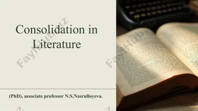 consolidation in literature — PPTX
