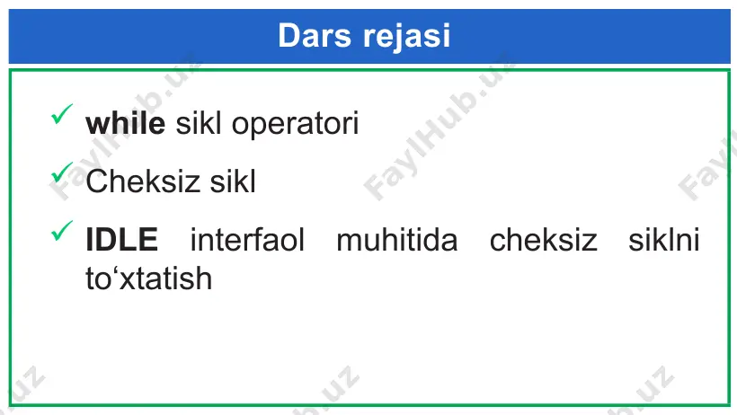 takrorlanuvchi algoritmlarni dasturlash - Page 2
