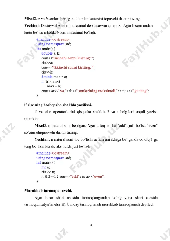 tarmoqlanovchi algoritmlar va ularning dasturi - Page 3