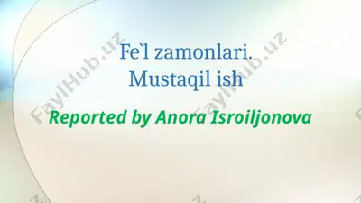 fe'l zamonlari. — PPTX