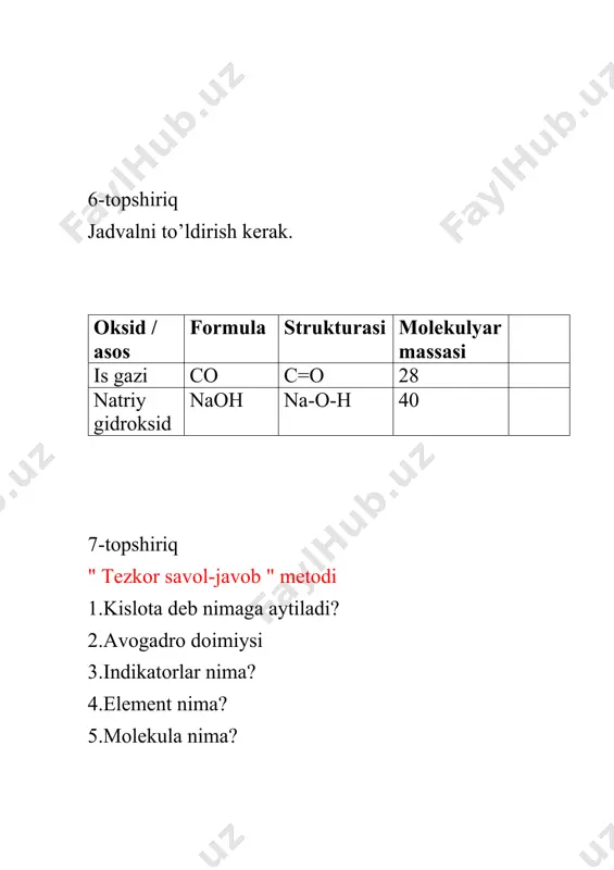 "kimyo topshiriqlar to'plami" - Page 4