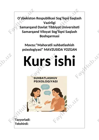 mahoratli suhbatlashish psixologiyasi — DOCX