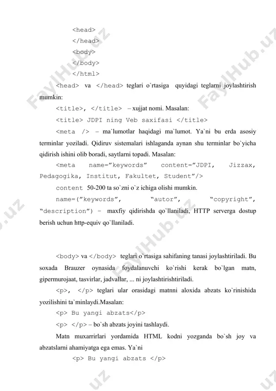 wеb sahifa yaratish uchun nimalar kеrak birinchi wеb sahfa - Page 5