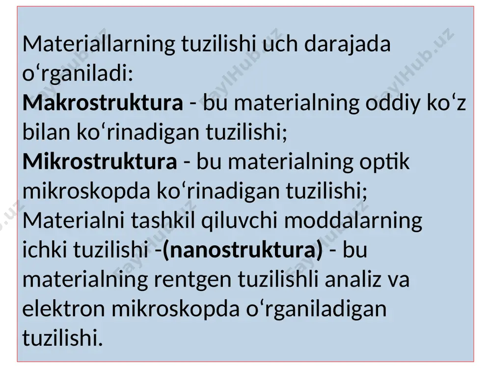 . turli materiallar uchun yumshash koeffitsienti 0 dan (pishirilmagan loy materiallar) 1 gacha (shisha, po‘lat, bitum) o‘zgaradi. yumshash koeffitsienti kamida 0,8 bo‘lgan materiallar suvga chidamli materiallar qatoriga kiritiladi. . nam berish materialning atrofdagi havoga nam berish xossasidir. u at- rofdagi havoning nisbiy namligi 60 % va harorati 20 0s bo‘lganda bir kunda material yo‘qotadigan suv miqdori (standart namunaning massasi yoki hajmi bo‘yicha foizlarda) bilan tavsiflanadi. gigroskopiklik (havodan namlanish) deb atrofdagi havo namligi oshgan- da g‘ovakli materiallarning ma’lum miqdorda suv shimib olish xususiyatiga aytiladi. yog‘och va ba’zi issiq o‘tkazmaydigan materiallar yuqori gigrosko- pikligi tufayli juda ko‘p miqdorda suv shimib olishlari mumkin, bunda ularning massasi ortadi, mustahkamligi esa pasayadi, o‘lchamlari o‘zgaradi. . suv o‘tkazuvchanlik materialning bosim ostida suv o‘tkazish xossasidir. materialning suv o‘tkazuvchanligi filtrlash koeffitsienti bilan tavsiflanadi kф (m/soat); bu yerda vc - yuzasi s=1 m2 va qalinligi a=1 m bo‘lgan devordan o‘zgarmas bosimda (p1- p2=1 m. suv. ust), t=1 soat davomida …