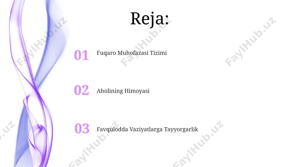 sh dasturlarida ishtirok etadi, bu esa inson resurslarini samarali taqsimlashga yordam beradi. tabiiy ofatlarga tayyorgarlik oila a'zolaringiz bilan favqulodda vaziyatlar rejasini muhokama qiling va uchrashuv nuqtasini belgilang, kamida 2 ta aloqa yo'lini o'rnating. tabiiy ofatlarga tayyorgarlik rejasiga kamida 72 soatlik oziq-ovqat va suv zahirasini kiritish, shuningdek, birinchi tibbiy yordam vositalarini jamlash tavsiya etiladi. tarixiy istiqbollar фуқаро мудофаасининг тарихий ривожланишида 20-асрнинг иккинчи ярмида ядровий қурол тарқалиши муҳим бурилиш нуқтаси бўлиб, бу соҳага янги технологиялар ва стратегияларни жорий этишни тақозо этди. сўнгги 50 йил ичида фуқаро мудофааси соҳасидаги тадқиқотлар ва ишланмаларнинг 70%и табиий офатларнинг олдини олиш ва уларнинг оқибатларини енгиллаштиришга қаратилган, бу эса инсон ресурслари ва молиявий сарф-харажатларни оптималлаштиришга олиб келди. aholini ogohlantirish tizimi сирена сигналлари, sms-хабарлар, радио ва телевидение орқали аҳолига 3 дақиқа ичида хабар бериш имконини берувчи замонавий технологиялардан фойдаланилади. аҳолини огоҳлантириш тизими 100 дан ортиқ турли хил хавф-хатарлар тўғрисидаги маълумотларни, жумладан, табиий офатлар ва техноген характердаги фалокатлар ҳақида тезкор …