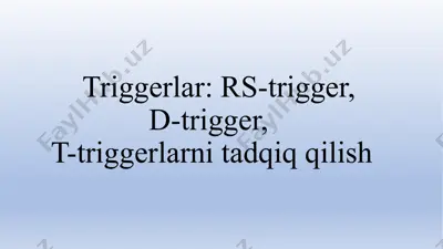triggerlar — PPTX