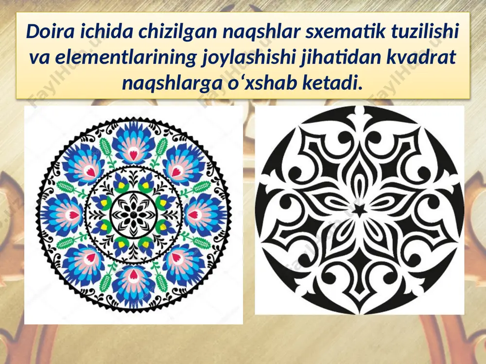 doira shaklida naqsh ishlash. 4- sinf - Page 2