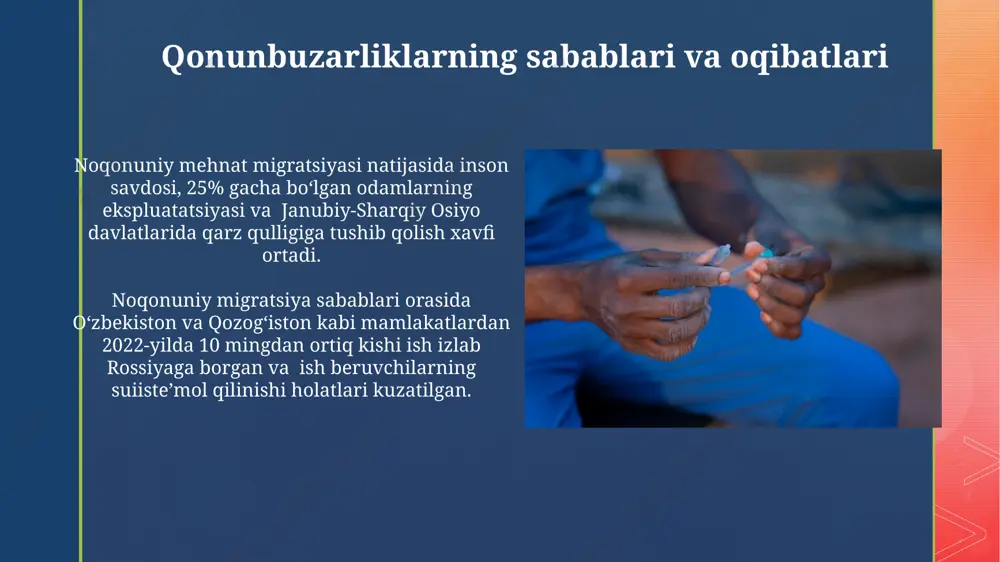 noqonuniy mehnat migratsiyasi: qullikka yo'l - Page 5