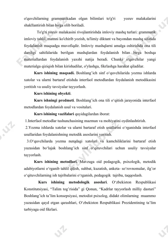 siga asosan yozma ish turlarini o‘z vaqtida o‘tkazish mumkin, ammo uning natijasi qanday bo‘lishiga ko‘ra tadbirlar ishlab chiqilmog‘i- bosh masala. aslida, o‘quvchining savodxonlik darajasi saboq berayotgan o‘qituvchiga hali nazorat ishlari boshlanmasdan avval aniq bo‘ladi. chunki ko‘pi bilan uch dars oralig‘ida o‘quvchi aylanma daftarlarini tekshirish sinchkov murabbiyga bu imkoniyatni beradi. shu o‘rinda nafaqat til sohasidagi, balki uyga yozma vazifa beriladigan matematika darslarida ham aylanma daftarlarning muntazam tekshirilishi har bir o‘quvchi bilan individual ishlashning debochasi va bajarmaslik mumkin bo‘lmagan zaruriy tashxis ekanini aytib o‘tmoq joiz. agar ushbu ishni nimagadir qiyoslash joiz bo‘lsa, o‘qituvchilik faoliyatining asosi, yuklamasining teng yarmi sifatida baholash o‘rinlidir. aylanma daftarlarni tekshirish kundalik odatiy mashg‘ulot sifatida bir stavka dars egasidan har kunda kamida ikki, nazorat o‘tkazilgan kundan keyin nazorat turiga qarab uch-to‘rt, ba’zan besh-olti soat vaqt talab etadi. aylanma daftarlar tekshuruvi o‘quvchi savodxonligini aniqlashdan tashqari, savod o‘rgatish borasida ham bemisl ahamiyatga ega. to‘g‘ri tekshirilgan so‘z, jumla yoki gap imlo me’yorlari …