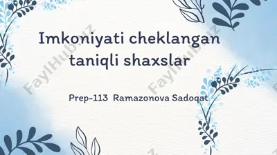 jessica cox - qo‘lsiz uchuvchi — PPTX