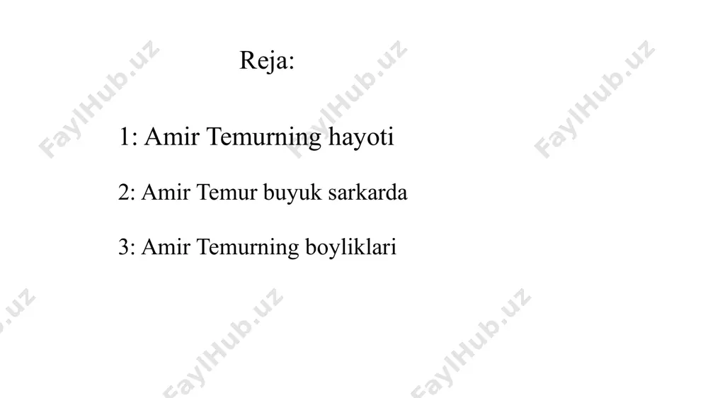 aqbaralar – temuriy davrining yuksak madaniyati va san’ati guvohidir 1. sohibqironning harbiy dahosi: amir temur janglarda ajoyib strategiyalar qo‘llagan. masalan, anqara jangida u o‘z qo‘shinini turli bo‘limlarga bo‘lib, dushman qo‘shini orasida chalkashlik yaratgan. shuningdek, u har doim jang maydonida geografik afzallikni hisobga olgan. 2. hindistonga yurishi: hindistonga qilgan yurishida temur dehlini zabt etgan va o‘sha yerdan dunyoga mashhur "ko‘hinur" olmosini olib chiqqan, deyiladi. bugungi kunda bu olmos angliya toj marvaridining bir qismi hisoblanadi. "loydan bo‘lgan devorlar" sinovidan o‘tmagan: amir temur samarqandga kelganida shaharni yanada kuchli qilish uchun devorlarini loydan emas, balki mustahkam toshlardan qayta qurishni buyurgan. o‘limidan keyingi sir: amir temurning qabri 1941-yilda ochilganida, uning suyaklarida shikastlangan joylar aniqlangan. bu uning yoshlikda olishgan janglaridan birida oyog‘idan va qo‘lidan jarohatlanganini tasdiqlaydi. qabri ochilgandan keyin ikkinchi jahon urushi boshlangani sababli "sohibqironning la'nati" haqida afsonalar tarqalgan. o‘limi: amir temur 1405-yil xitoyga yurish chog‘ida o‘tror shahrida vafot etdi. uning jasadi samarqanddagi go‘ri amir maqbarasida …