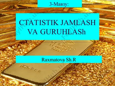 statistik jamlash va guruhlash — PPT