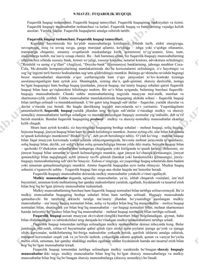 fuqarolik huquqi — DOCX
