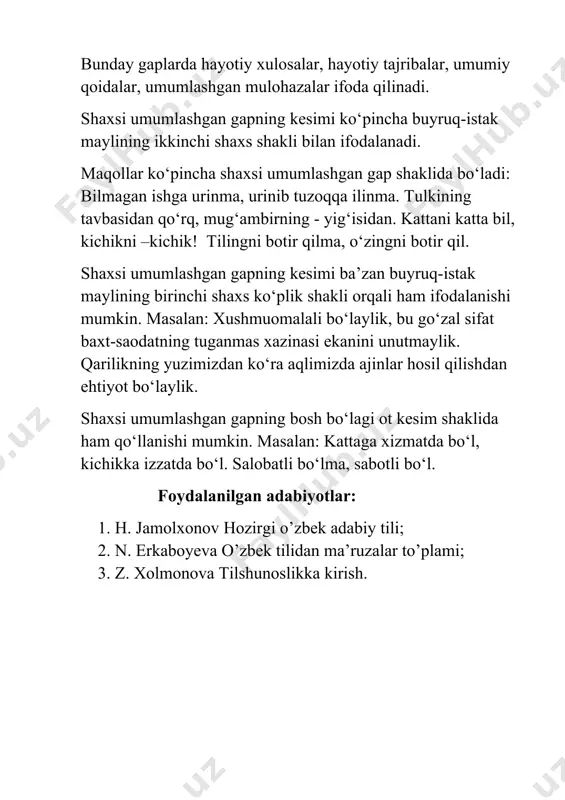 bir bosh bo’lakli gaplar - Page 3