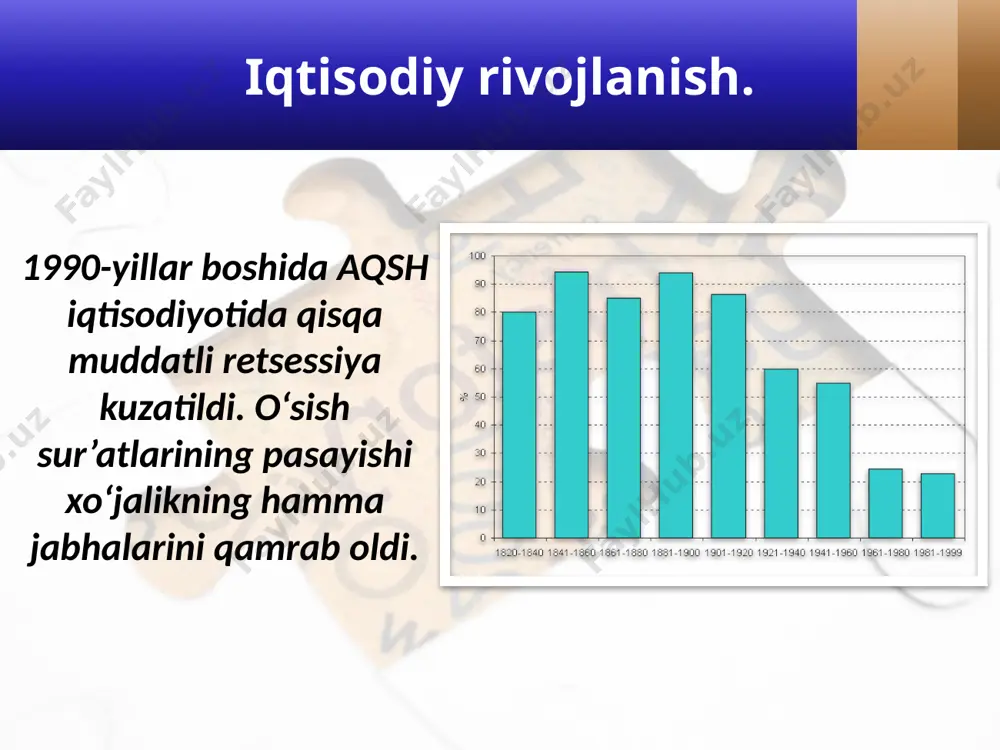 aro maydonda shu vositalarning barchasidan unumli foydalanmoqda. 2009-yili dunyoni yadro qurolidan xalos qilish, xalqlar o‘rtasida hamkorlikni rivojlantirish yo‘lida qilgan harakatlari uchun b. obamaga nobel tinchlik mukofoti berildi. d. tramp ma’muriyatiga bir qator tashqi siyosiy muammolar meros qoldi. ular avvalo xalqaro terrorizmga qarshi kurash hamda yaqin sharq va afg‘onistondagi ahvol bilan bog‘liq. 2017-yil noyabr oyida d. tramp xitoyga qilgan rasmiy tashrifi davomida ikki davlat o‘rtasidagi munosabatlarning iliqlashuviga, juda katta miqdordagi savdo va investitsiya kelishuvlariga erishdi. image2.jpg image3.png image4.gif image5.jpeg image6.jpeg image7.png image8.png image9.jpeg image10.jpeg image11.jpeg image12.jpeg image13.jpeg image14.jpeg image15.jpeg image16.jpeg image17.jpg image1.jpg /docprops/thumbnail.jpeg