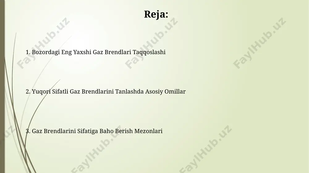 tlari” boʻyicha andijon viloyatida oʻtkazilgan tekshiruvlar natijalari 15 ta namunadan 3 tasida metan miqdorining me'yordan past ekanligini aniqladi, bu esa sifat muammolarini koʻrsatadi. “gaz sifati standartlari” oʻzbekiston respublikasi davlat standartlari agentligi tomonidan belgilangan 12 ta asosiy parametrni, jumladan, metan miqdorini va oltingugurt birikmalarining maksimal ruxsat etilgan darajasini (5 ppm dan oshmasligi kerak) nazorat qiladi. xom ashyo manbalari xom ashyo manbalarining sifati, masalan, 2023-yilda buxoro viloyatidan olingan gazning metan miqdori 98% dan yuqori bo'lganligini ko'rsatadi. andijon viloyatidagi konlardan qazib olingan gazning energiya zichligi 10,5 kwh/m³ ni tashkil etib, standartlarga to'liq javob beradi. mijozlar fikrlari va reytinglar samarqanddagi iste'molchilarning 70% ga yaqini, narx-sifat nisbatini hisobga olgan holda, "turkgaz" markasini afzal ko'rishganini bildirishdi. mijozlarning 85% dan ortig'i toshkent shahridagi so'rovnomalarda "o'zgaz" markasining yuqori sifatli gaz yetkazib berishini va o'z vaqtida xizmat ko'rsatilishini ta'kidlashdi. mutaxassislarning tavsiyalari samarqand viloyatidan olingan 10 ta gaz namunalarining tahlili natijalari shuni koʻrsatdiki, quyidagi 3 ta markaning yonish samaradorligi yuqori …