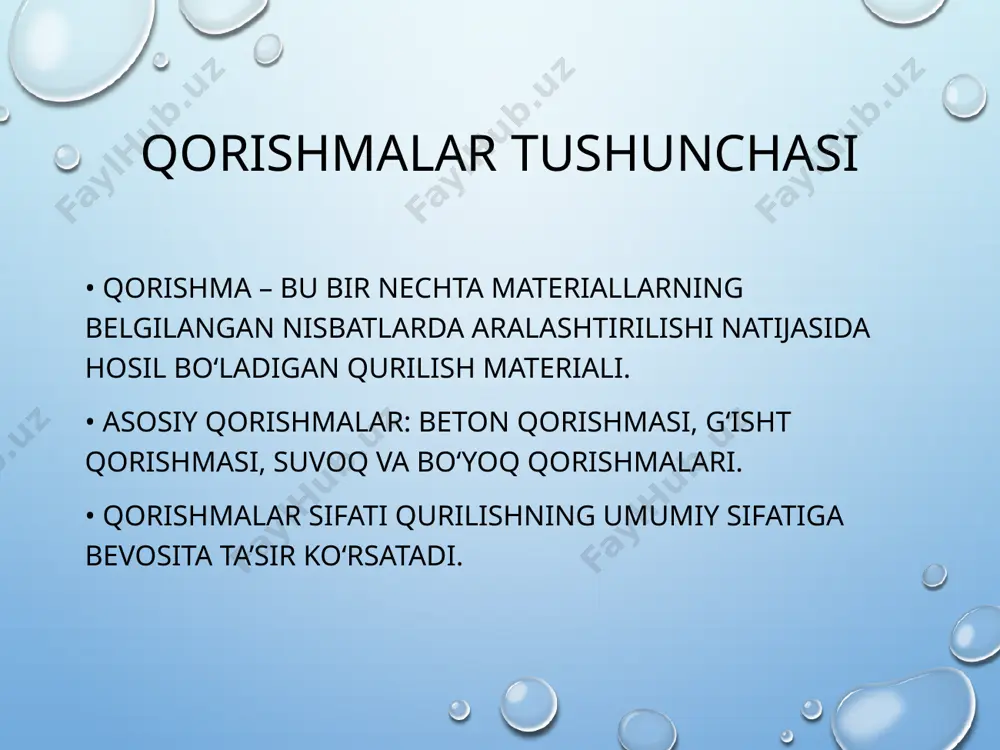 qorishmalar - qurilish texnalogiyasi - Page 3