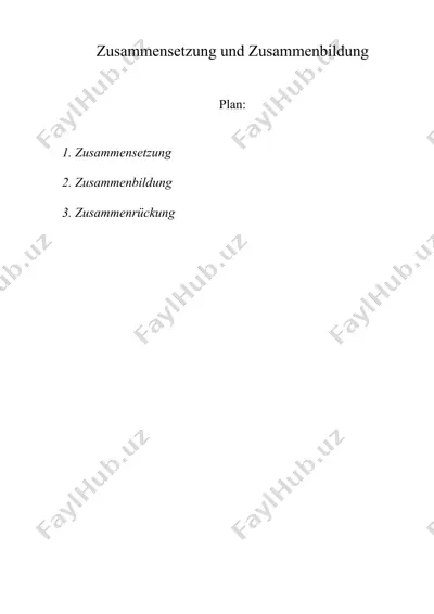 zusammensetzung und zusammenbildung — DOC