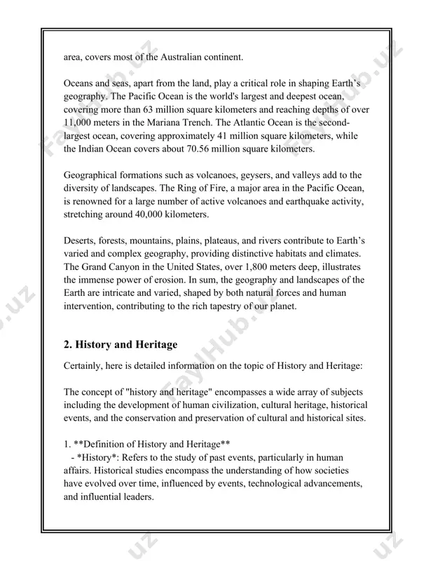 butes to global economies. annually, millions of visitors generate substantial income, with landmarks in europe and asia seeing thousands of tourists every day. - the tourism sector tied to heritage sites constitutes a significant portion of many countries’ gdp. 7. **challenges in preservation:** - conflicts, pollution, and natural decay pose significant challenges to the preservation of cultural heritage. - climate change increasingly threatens sites like venice and galapagos islands. by understanding and appreciating history and heritage, societies can preserve their past while educating current and future generations about their cultural legacies. this ongoing dialogue between past and present facilitates a global cultural exchange and identity reinforcement. 3. cultural traditions certainly, here is an informative overview focusing strictly on cultural traditions from various regions around the world, presented with facts and statistics: 1. **diwali (india):** diwali, also known as deepavali, is one of the most significant festivals in india, celebrated by …