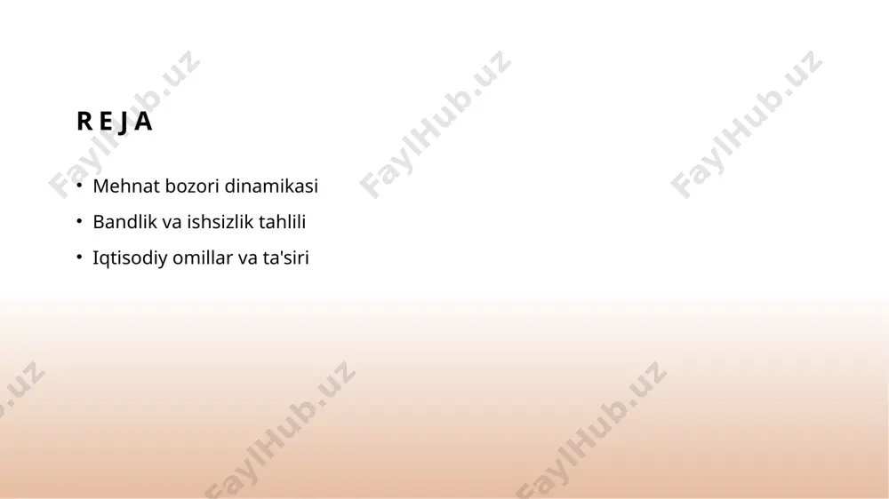 biy malaka ishsizlikka ta'sir qiladi; talabga mos kelmaydigan malakali ishchilar bozorni to'ldiradi, ish o'rinlarini kamaytiradi. bandlik ko'rsatkichlari: o'zbekistondagi mehnat bozorining holati. 1 bandlik ko'rsatkichlari - o'zbekistondagi bandlik ko'rsatkichlari iqtisodiy rivojlanishning muhim omili hisoblanadi. 2023 yilda bandlik darajasi 93% atrofida bo'lib, ijtimoiy barqarorlikni ta'minlaydi. 2 ishsizlik darajasi - o'zbekistonda 2023 yilda ishsizlik darajasi 9% ga yetdi. bu ko'rsatkich mamlakat iqtisodiyoti va mehnat bozoridagi o'zgarishlar bilan bog'liq. 3 mehnat bozorida o'zgarishlar - mehnat bozorida o'zgarishlar yangi ish o'rinlari yaratish, ta'lim va malaka oshirish orqali sodir bo'lmoqda. bular ishchilarni raqobatbardosh qilishga yordam beradi. ishsizlik tahlili: sabablari va oqibatlari. 1 ishsizlik sabablari ishsizlikning asosiy sabablari iqtisodiy inqirozlar, mehnat bozoridagi raqobat va malaka yetishmasligi bilan bog'liq. o'zbekistonda bu masalalar dolzarb hisoblanadi. 2 oqibatlari ishsizlik jamiyatda iqtisodiy va ijtimoiy muammolarni keltirib chiqaradi, shu jumladan, qashshoqlik va jinoyatchilikning oshishi. bular iqtisodiy barqarorlikka tahdid soladi. 3 yechimlar ishsizlikni kamaytirish uchun ta'lim, malaka oshirish va ish o'rinlarini yaratish orqali …