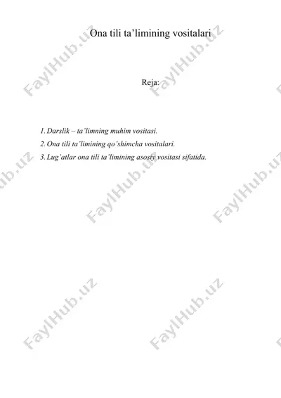 оnа tili tа’limining vоsitаlаri — DOC