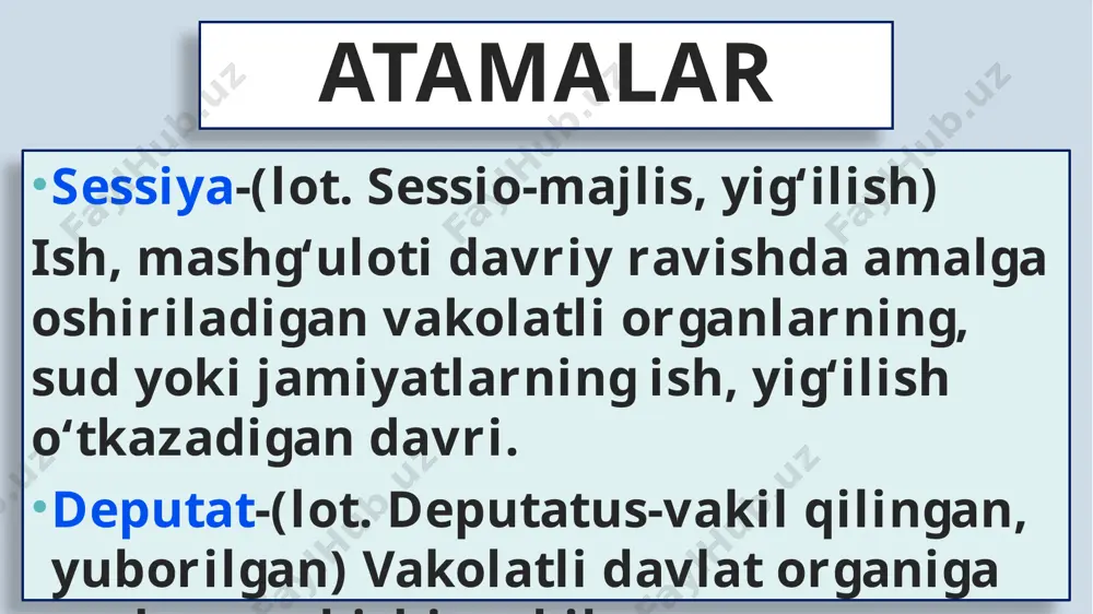 iston ssr oliy kengashi rayosatiga juda qisqa muddatda respublikaning davlat mustaqilligi to‘g‘risidagi qonun loyihasini tayyorlash va uni o‘zbekiston ssr oliy kengashining navbatdan tashqari sessiyasi muhokamasiga taqdim etish taklif qilinsin”. o‘zbekiston respublikasi oliy kengashi 1991-yil 26-avgust kuni o‘zbekistonning davlat mustaqilligi to‘g‘risida qonun loyihasini tayyorlash hamda 31-avgustda oliy kengash sessiyasini chaqirishga qaror qildi. o‘zbekiston kompartiyasi markaziy komiteti va markaziy nazorat qo‘mitasining 1991-yil 28-avgustda bo‘lgan qo‘shma plenumi respublika kompartiyasining kpss mq bilan har qanday aloqasini to‘xtatishga, kpssning barcha tashkilotlaridan chiqishga, uning markaziy organlaridagi o‘z vakillarini chaqirib olishga qaror qildi. ana shunday vaziyatda xii chaqiriq o‘zbekiston ssr oliy kengashining navbatdan tashqari vi sessiyasi 1991-yil 31-avgustda o‘z ishini boshladi. sessiyada “o‘zbekiston respublikasining davlat mustaqilligi to‘g‘risida”gi masala kun tartibiga qo‘yilib, qizg‘in muhokama qilindi. sessiyada o‘zbekistonning birinchi prezidenti islom karimov nutq so‘zlab, sobiq ittifoqda so‘ngi paytlarda yuz bergan ijtimoiysiyosiy voqealar oqibatlarini tahlil qilib, ular o‘zbekiston taqdiriga bevosita daxldor ekanligini asoslab berdi. vaziyatdan kelib chiqqan holda, o‘zbekiston respublikasining …
