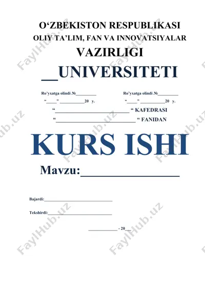 developing writing skill (kurs ishi) — DOCX