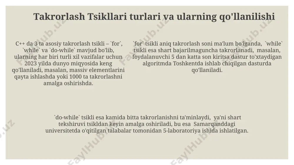 c++ tilida sikllardan foydalanib takrorlanuvchi jarayonlarni dasturlash - Page 5