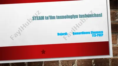 steam ta'lim texnologiyasi — PPTX