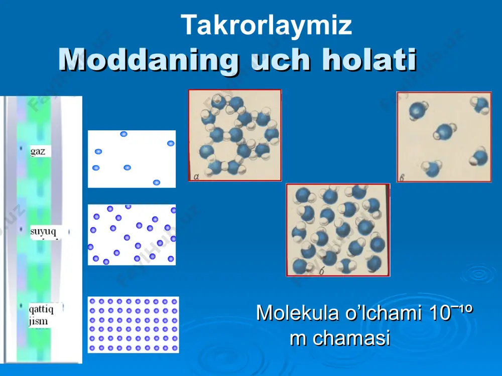 gazlar, suyuqliklar va qattiq jismlarda diffuziya dars ishlanma - Page 5