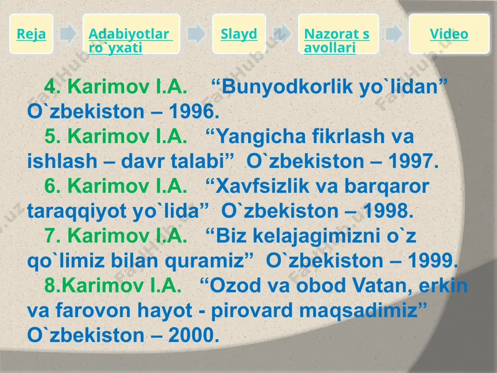 i slayd nazorat savollari video tartibga solish funksiyasi ijtimoiy hayotda individning huquqiy ongi, uning xatti-harakati va harakatsizligini huquqqa mos ravishda tartibga solsa, u holda individning huquqiy ongi tartibga solish funksiyasini bajaradi. reja adabiyotlar ro`yxati slayd nazorat savollari video baholash funksiyasida huquqiy ong subyektlari tomonidan huquq va huquqiy voqeliklar baholanadi. baholashning quyidagi turlari mavjud: huquq-tartibot organlari, boshqa davlat organlari, tashkilot va muassasalari faoliyatini baholash amaldagi qonunchilikni baholash boshqa shaxslar xatti-harakati va harakatsizligini baholash o`z-o`zini baholash reja adabiyotlar ro`yxati slayd nazorat savollari video bashorat qilish funksiyasi bashorat qilish funksiyasida huquq va huquqiy voqeliklarning kelajagi va istiqboli haqida bashorat qilinadi. reja adabiyotlar ro`yxati slayd nazorat savollari video huquqiy madaniyat subyektiv tarkibiga ko`ra saviyasi (darajasi) ga ko`ra turlari reja adabiyotlar ro`yxati slayd nazorat savollari video huquqiy madaniyat – bu kishilarning huquqiy bilim darajasi, huquqqa nisbatan ongli munosabati, huquqni hurmat qilishi va unga rioya qilishidir. reja adabiyotlar ro`yxati slayd nazorat savollari video reja adabiyotlar ro`yxati …