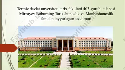 tarixshunoslik fanining maqsadlari va vazifalari — PPTX