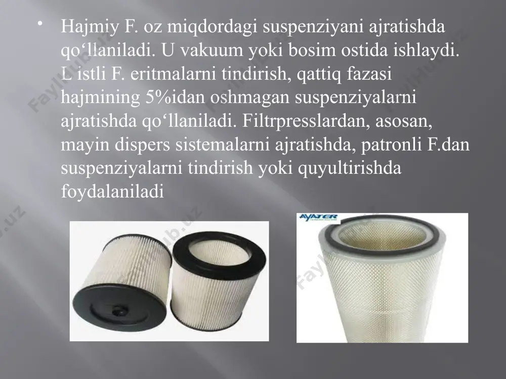 filtirlash va filtirlarning turlari - Page 4