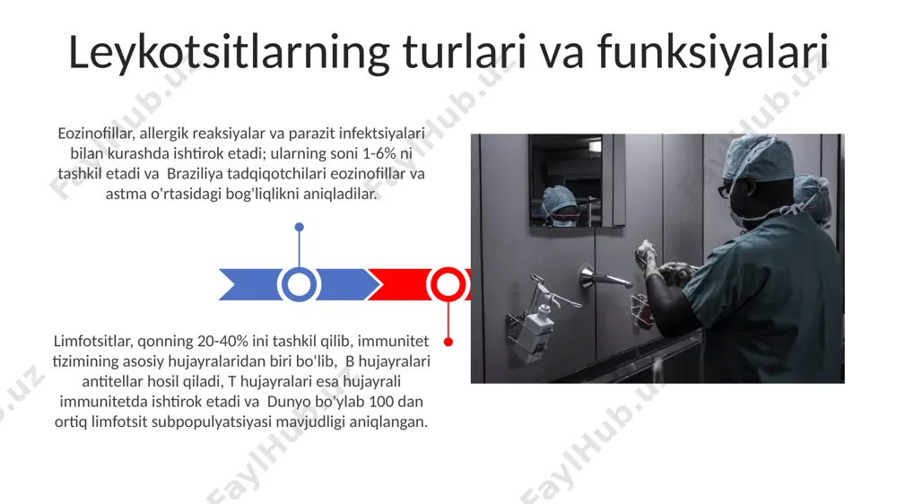 g'lanish jarayonlari yoki qon kasalliklari natijasida, masalan, leykemiya kabi, toshkentdagi klinikalarda tez-tez kuzatiladi. gemoglobin, temir atomlarini oʻz ichiga olgan murakkab oqsil boʻlib, qizil qon tanachalarida joylashgan va taxminan 4 ta subbirlikdan, 2 alfa va 2 beta zanjirdan tashkil topgan. inson gemoglobinining molekulyar ogʻirligi taxminan 64,5 kda boʻlib, uning tarkibiga 4 ta gemini guruhi kiradi va har bir gemini guruhi bitta temir atomini bogʻlaydi. bu jarayon kislorod tashishda muhim rol oʻynaydi. gemoglobin: ta'rif va tuzilishi gemoglobinopatiyalar: kasalliklarning turlari gemoglobin s-c kasalligi, gemoglobin s va gemoglobin c genlarining birgalikdagi mavjudligi bilan tavsiflanadi, bu aqshda 100,000 tug'ilishda taxminan 1 holatda kuzatiladi va qonning yopishqoqligi ortishi bilan bog'liq xastaliklarga olib kelishi mumkin. talassemiya, gemmoglobinopatiyaning yana bir turi, beta-talassemiya kabi turli xil shakllarda namoyon bo'ladi va genetik mutatsiyalar tufayli gemoglobin sintezining buzilishi bilan bog'liq bo'lib, og'ir holatlarda muntazam qon quyishni talab qiladi. leykotsitlar bilan bog'liq boshqa tibbiy ahamiyatlar leykotsitlar sonining 5000-10000 mm³ dan past yoki …