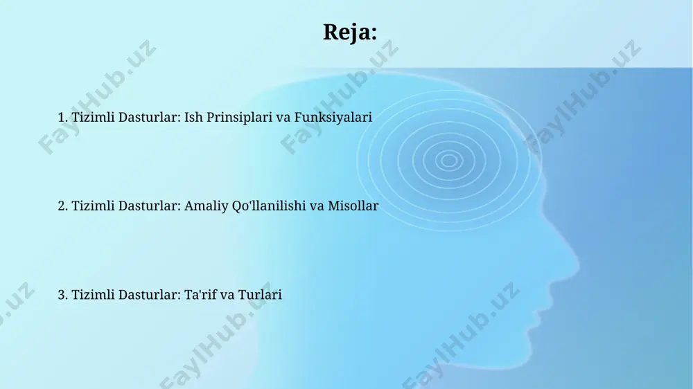 lik turini aniqlash va kelajakdagi loyihalarda 15-20% xatoliklarni oldini olish mumkin. tizimli dasturlar va applikatsiyalar tizimli dasturlar operatsion tizimning 3 asosiy qismi bo'lib, ular kompyuterning apparat vositalari bilan dasturlar o'rtasida vositachi vazifasini bajaradi, ma'lumotlarni boshqarish va resurslarni taqsimlash kabi muhim funksiyalarni amalga oshiradi. applikatsiyalar esa foydalanuvchilarga muayyan vazifalarni bajarishga yordam beradigan dasturlar bo'lib, ularning 1000 dan ortiq turlari mavjud, masalan, matn muharrirlari, brauzerlar va o'yinlar. ular tizimli dasturlar ustida ishlaydi. tizimli dasturlar turlari ba'zi tizimli dasturlar, masalan, antiviruslar yoki xavfsizlik devorlari, 500 dan ortiq turdagi tahdidlarni aniqlash va oldini olishga qodir bo'lib, kompyuterni zararli dasturlardan himoya qiladi. tizimli dasturlar, 1-darajali dasturlar sifatida, kompyuterning apparat resurslarini boshqarish va boshqa dasturlar uchun muhit yaratish vazifasini o'taydi, bu esa tizimning umumiy ishlash samaradorligini 20-30% ga oshirishi mumkin. tizimli dasturlarni ishlab chiqish tizimli dasturlashda 3-darajali arxitektura modeli (model-view-controller yoki mvc) keng qo‘llaniladi, bu esa kodning 30% ga qadar qayta ishlanishini kamaytiradi va dasturning o‘zgaruvchanligini …