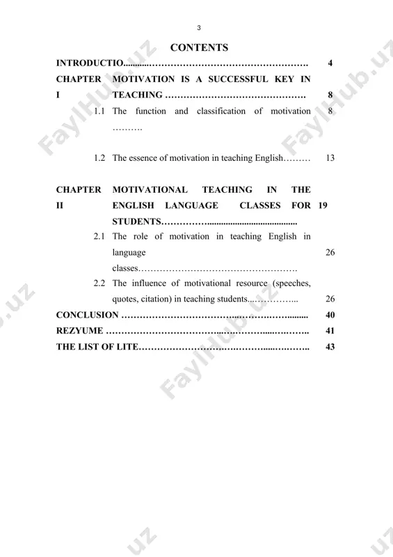 lasses is highly relevant in today's educational landscape. with the increasing importance of english language proficiency in the global job market, it is crucial for educators to understand how to effectively motivate students to excel in their language learning journey. this coursework will address the specific challenges and opportunities that come with teaching english to upper classes. it will explore the various motivational strategies and techniques that can be employed to engage and inspire students at this level. by understanding the unique needs and aspirations of upperclass students, educators can tailor their approach to teaching english in a way that fosters a deep sense of motivation and commitment. furthermore, the use of motivational quotes and other inspirational resources will be examined as powerful tools for creating a positive and encouraging learning environment. by incorporating these elements into the curriculum, educators can help students stay focused and driven as they work …