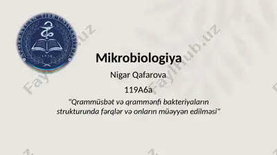 mikrobiologiya — PPTX