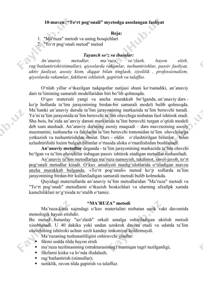 to‘rt pog‘onali metod — DOCX
