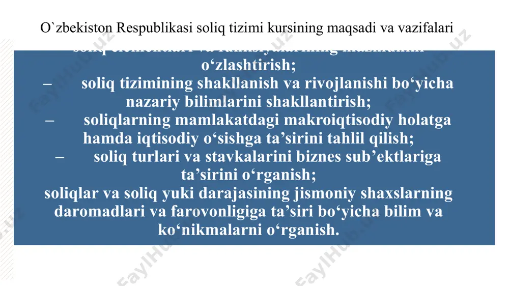 н фойда бўйича 0 фоиз миқдоридаги солиқ ставкаси қўлланилмайди. қуйидаги тоифадаги солиқ тўловчилар учун фойда солиғи ставкасини 50 фоизга пасайтириш ҳуқуқи берилди 2022 йилнинг 1 сентябридан кейин а) биринчи марта фойда солиғини тўлашга ўтган айланмадан олинадиган солиқ тўловчиларга - солиқ тўловчи солиқ тўлашга ўтган йилдан кейинги битта солиқ даври давомида жами даромади 10 миллиард сўмдан ошмаган бўлса солиқ ставкасини 50 фоизга пасайтиришга ҳақли бўлди; мисол: 2022 йилнинг 1 октябрида фойда солиғини тўлашга ўтган солиқ тўловчи, 2023 йилда унинг жами даромади 10 млрд сўмдан ошмаган тақдирда, солиқ тўловчи 2023 йил (1 йил) давомида фойда солиғини 7,5 фоиз ставка бўйича тўлашга ҳақли бўлади. б) жорий солиқ даври давомида жами даромади биринчи марта 10 миллиард сўмдан ошган солиқ тўловчиларга - башарти пасайтирилган солиқ ставкаси қўлланадиган солиқ даврларида жами даромади 100 миллиард сўмдан ошмаган бўлса, жорий солиқ даври ва кейинги солиқ даври давомида. бунда мазкур солиқ тўловчилар солиқ базасини соддалаштирилган тартибда жами даромаднинг 25 …