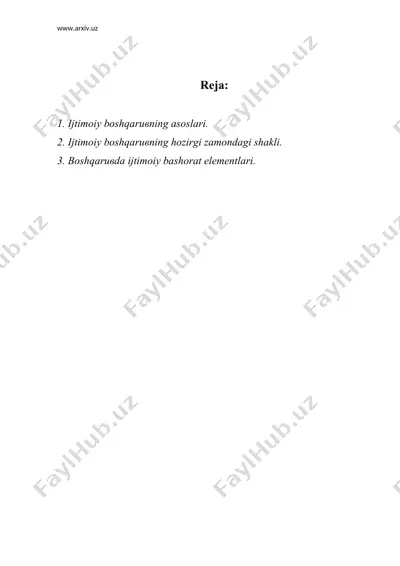 ijtimoiy boshqaruv sotsiologiyasi — DOC