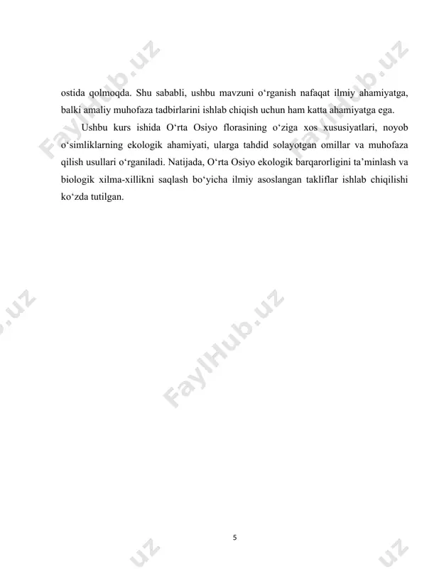 q tabobatida va tibbiyotda keng qo'llaniladigon qimmatbaxo dorivor o'simliklar xisoblangan yetmak, buzulbang, kovrak, shirinmiya, kovul kabi o'simlar soni ham homashyo bazasi ham sezilarli kamaydi. bundan tashqari buxoro otostegiyasi, yirik giliostrovskiya, minkivits teziumi kabi relikt turlar yo'qolib ketish arafasiga kelib qoldi. ma'lumki, farg'ona vodiysimning qulay tabiati va mo'tadil iqlim sharoiti bu yerlarda boy va xilma-xil o'simliklar, hayvonot olami namunalarini tarqalishini taqozo etadi. lekin regionda tez sur'atlarda rivojlanib borayotgan texnogen, ijtimoiy urbanizatsiya, demografik jarayonlar tabiiy muhitga o'z ta'sirini ko'rsatmoqda. buning obyektiv va subyektiv sabablari mavjud. farg’ona vodiysining geografik o'rni chuqurlikda joylashib, atrofini baland tog'lar bilan o'ralganligi atmosfera havosi sirkulyatsiyasiga salbiy tasir etadi. vodiy hududlaridagi kimyoviy, avtomobilsozlik, yog'- ekstraksiya, mebelsozlik, paxta tozalash va boshqa zavodlar tomonidan atrof-muhitga chiqindilar chiqarilmoqda. boshqa joylardagi kabi transport vositalari sonining uzluksiz oshib borishi va ulardan chiqayotgan gazlar, kimyoviy birikmalar tufayli atmosfera ifloslanib bormoqda. shuningdek, suv va tuproq holatida ham salbiy jihatlar sezilmoqda dorivor o'simliklardan olinadigon moddalar hozirgi payitgacha …