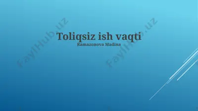 qisman ish vaqti — PPTX